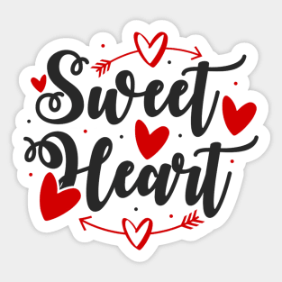 Sweetheart with Hearts and Arrows Sticker